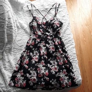 Charlotte Russe Black Foral Spring / Summer dress